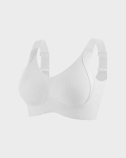 Women's Ribbed Push Up Adjustable Wireless Bra