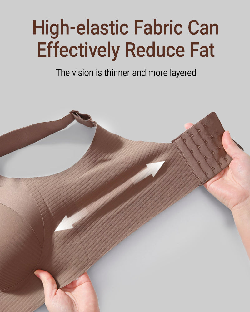 Women's Ribbed Push Up Adjustable Wireless Bra